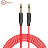 Hoco UPA11 Premium Aux Ligzdas 3.5mm spraudnis uz 3.5mm spraudnis Stereo Audio 1m Kabelis Melns