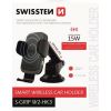 Swissten W2-HK3 Turētājs Ar 15W Wireless Uzlādi + Micro USB Vads 1.2m Melns