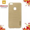 Mocco Cloth Back Case Silikona Apvalks Ar Tekstūru Priekš Huawei P8 Lite / P9 Lite (2017) Zeltains