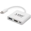 Savio Multimedia Adapter Type-C to HDMI (4K @ 30Hz, 1080P @ 60Hz) + USB 3.0 белый