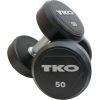 TKO gumijota hantele Pro 38kg melns (K828RR-38)