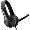 CANYON HSC-1 basic PC headset ar mikrofonu, combined 3.5mm plug, leather pads, Flat cable length 2.0m, 160*60*160mm, 0.13kg, Black