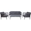 Garden furniture set ANTHEM table, sofa and 2 chairs, grey