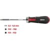 Kstools Ratchet screwdriver 1/4´´ + 6 bits, KS Tools