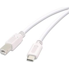 Vivanco cable USB-C - USB-B 1.8m, white (45355)