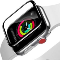 Baseus 5D SGAPWA4-E01 Aizsargstikls Pilnam Ekrānam Apple Watch 1 / 2 / 3 38 mm Melns