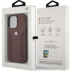 BMW BMHCP13SRSPPR Back Case Кожанный Чехол для телефона Apple iPhone 13 Mini Kpacный