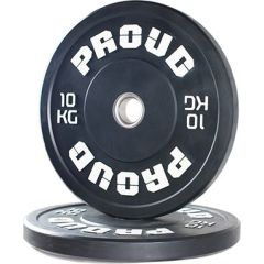 Svaru ripa BUMPER TRAINING PLATE BLACK PROUD : 10kg