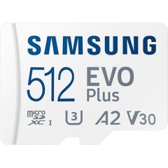 (Ir veikalā) SAMSUNG EVO Plus 512GB U3 V30 A2 UHS-I microSD atmiņas karte