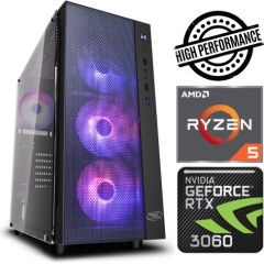 INTOP Ryzen 5 3600 8GB 480SSD M.2 NVME+1TB RTX3060 12GB no-OS