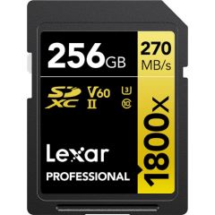 Lexar memory card SDXC 256GB Professional 1800x UHS-II U3 V60