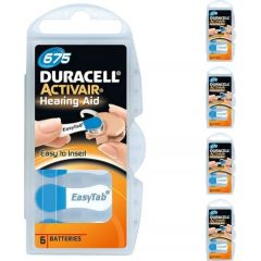 Duracell PR44 / V675AT / DA675 / Zinc Air 1.45V Батарейка Таблетка Для Слуховых Аппаратов (6 штук)