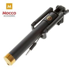Mocco Basic Selfie Stick Statīvs ar iebūvētu pogu rokturī 3.5mm / 78 cm / Audio vadu / Zeltains