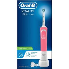 Oral-B Vitality 100 CrossAction Rozā elektriksā zobu birste