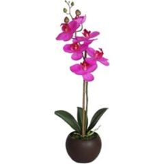 Фиолетовая орхидея с 1 веткой IN GARDEN, H46см, черный горшок