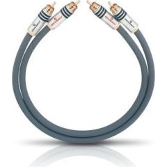 OEHLBACH Art. No. 2087 NF 14 MASTER LF AUDIO RCA CABLE, SYMMETRIC LAYOUT 2 x 1.25m Platinum Art. No. 2087