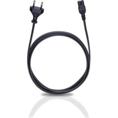 OEHLBACH Art. No. 17046 POWERCORD C 7 MAINS CABLE WITH FLAT EUROPLUG Black 1.5m Art. No. 17046