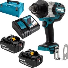 DTW1001RTJ Akumulatora uzgriežņu atslēga 18V, 2x5,0Ah Li-ion, 1000 Nm, 1/2", LED Makita