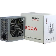 Power Supply INTER-TECH IT-SL500 AC 230V, 50/60Hz, DC 3.3/5/±12V, 500W, Retail, Passive PFC, 1x120