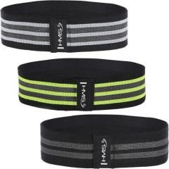 Auduma pretestības gumijas HB20 SET 3in1 HIP BAND HMS