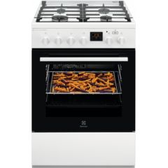 Electrolux LKK660200W "SteamBake" gāzes plīts 60cm