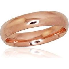 Золотое обручальное кольцо #1100726(AU-R) (Comfort fit, Толщина кольца 4.5mm), Красное золото	585°, Размер: 17, 4.69 гр.