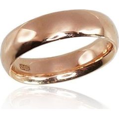 Золотое обручальное кольцо #1100271(AU-R) (Толщина кольца 5mm , облегченное), Красное золото	585°, Размер: 22.5, 3.55 гр.
