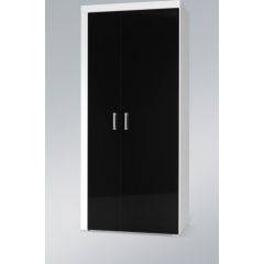 Cama Meble Cama wardrobe SAMBA white/black gloss