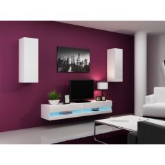 Cama Meble Cama Living room cabinet set VIGO NEW 10 white/white gloss