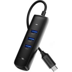 UGREEN 5in1 USB-A to 3x USB 2.0 + RJ45 + USB-C adapter (black)