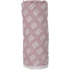 Lodger Swaddle Tribe Muslin kokvilnas autiņš, 120x120 cm, Rose - SWT 107