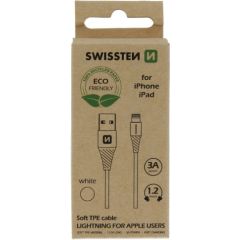 Swissten Eco Friendly Fast Charge 3A Lightning Datu un Uzlādes Kabelis 1.2m