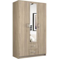 Top E Shop Topeshop ROMANA 120 SON L bedroom wardrobe/closet 6 shelves 3 door(s) Oak