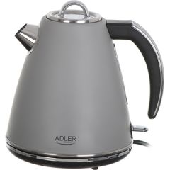 Adler Kettle AD 1343g Electric, 2200 W, 1.5 L, Stainless steel, 360° rotational base, Grey