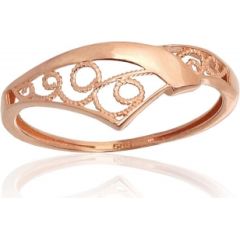 Золотое кольцо #1100940(Au-R), Красное Золото	585°, Размер: 16, 1.24 гр.