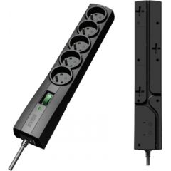 Ever T/LZ09-CLA050/0000 Surge protector Power strip Black 5 sockets