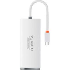 Baseus Lite Series Hub 4in1 USB-C to 4x USB 3.0 + USB-C, 25cm (White)