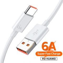 Huawei Super Charge 6A / 66W datu kabelis 1m balts (OEM)