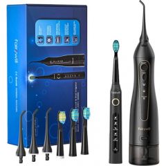 Sonic toothbrush with tip set and water fosser FairyWill FW-507+FW-5020E