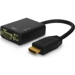 Savio CL-23 video cable adapter VGA (D-Sub) HDMI Type A (Standard) Black