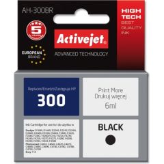 Activejet AH-300BR ink for HP printer; HP 300 CC640EE replacement; Premium; 6 ml; black