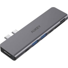 Aukey 6 Port USB 3.0 Type-C Hub CB-C76 Black