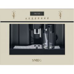Smeg CMS8451P Coloniale Aesthetic 45cm compact Cream Automatic built-in espresso coffee machine