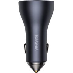 Baseus Golden Contactor Pro car charger, 2x USB-C, 1x USB, 65W (gray)