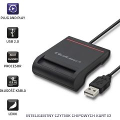 ID karšu lasītājs QOLTEC Smart chip ID card scanner USB 2.0 Plug&Play