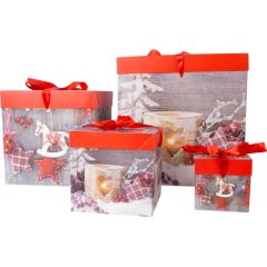 Gift box XMAS GIFT-4, 30x30x30cm, mix