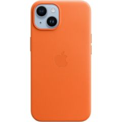 Apple iPhone 14 Leather Case with MagSafe Orange