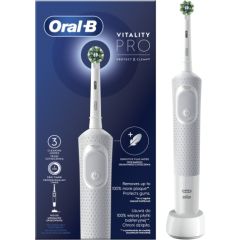 Oral-B Electric Toothbrush D103.413.3 Vitality Pro Rechargeable, For adults, Number of brush heads included 1, White, Number of teeth brushing modes 3