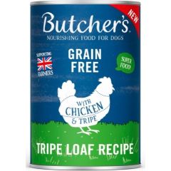 BUTCHER'S Original Tripe Chicken and Rumen Pate - wet dog food - 400g