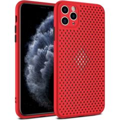 Fusion Breathe Case Silikona Aizsargapvalks Priekš Apple iPhone 12 Mini Sarkans